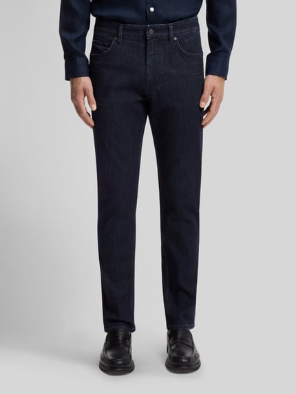 BOSS slim fit jeans van katoenmix model 'P-RE.MAINE' Donkerblauw - 4