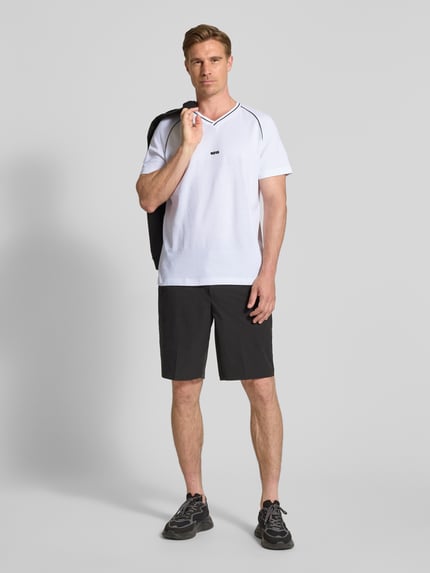 BOSS Green Regular Fit T-Shirt aus reiner Baumwoll Modell 'TEE RETRO TL' Weiss 1