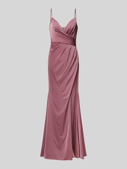Laona Abendkleid mit Raffungen Altrosa 2