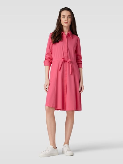 Marc Cain Knielanges Kleid mit Umlegekragen Pink 1