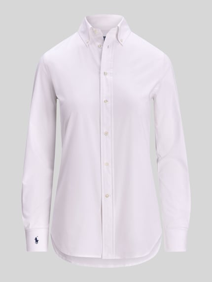 Polo Ralph Lauren Regular Fit Hemdbluse aus Baumwoll-Mix Weiss 2