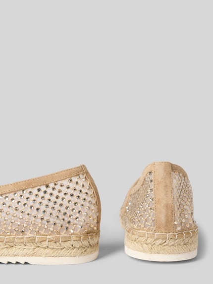 Alma en Pena Espadrilles mit Strasssteinbesatz Sand 2
