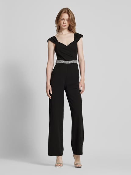 SISTAGLAM Jumpsuit met hartvormige hals Zwart - 4