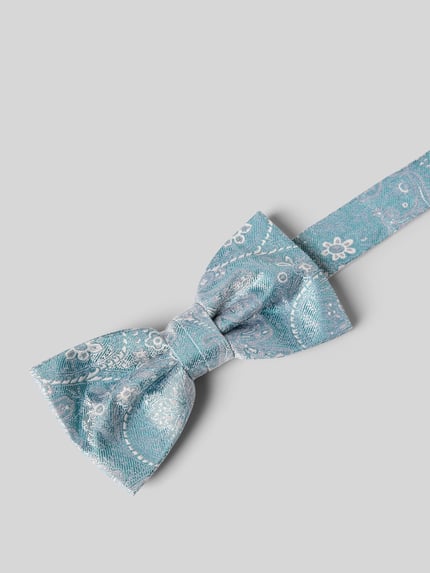 Prince Bowtie Fliege und Einstecktuch im Set aus reiner Seide Petrol 2