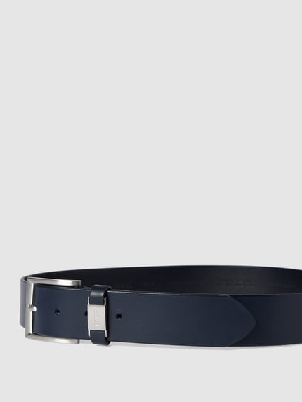 BOSS Gürtel in Leder-Optik  Dunkelblau 2