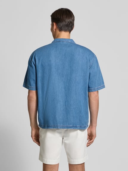 ARMEDANGELS Oversized jeansoverhemd van een mix van katoen en lyocell Jeansblauw - 5