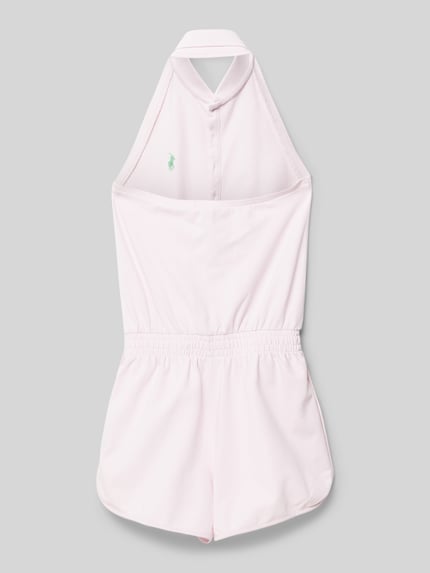 Polo Ralph Lauren Teens Kombinezon z kołnierzykiem polo Jasnoróżowy 3