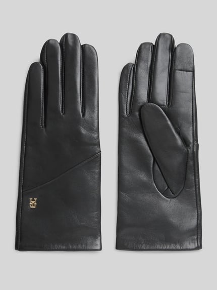 Tommy Hilfiger Handschuhe aus echtem Ziegenleder Black 1