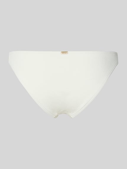 Productfoto, witte Bikini-Slip met label-detail Modell 'ALERIA' van Banana Moon, nauwsluitende pasvorm, dames, stretch-materiaal, textuur