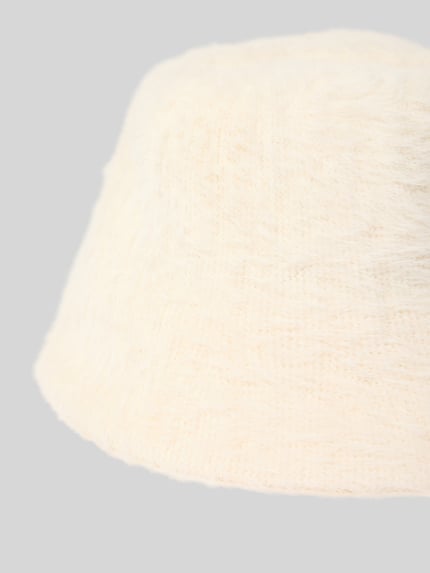 Gina Tricot Bucket Hat mit weicher Strickstruktur Sand 2