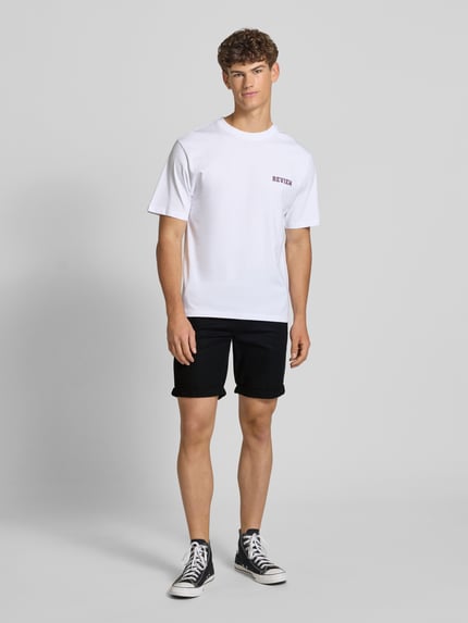 Blend Korte chino van linnenmix Zwart - 1