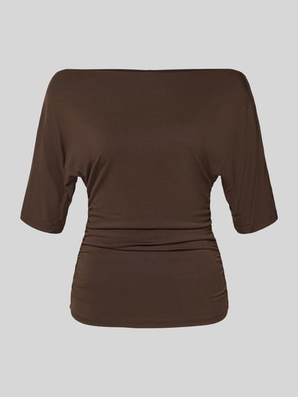 T-Shirt mit Carmen-Ausschnitt Modell 'JUNE' Shop The Look MANNEQUINE