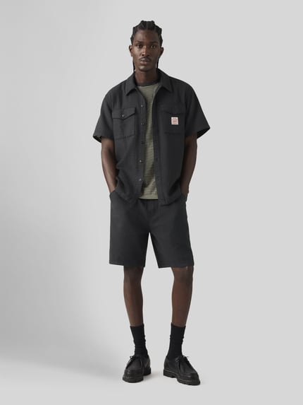 Levi's® Regular Fit Sweatshorts aus reiner Baumwolle Anthrazit 1