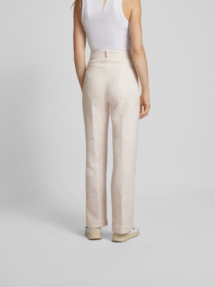 ROTATE Stoffen broek in tricotlook Roze - 5