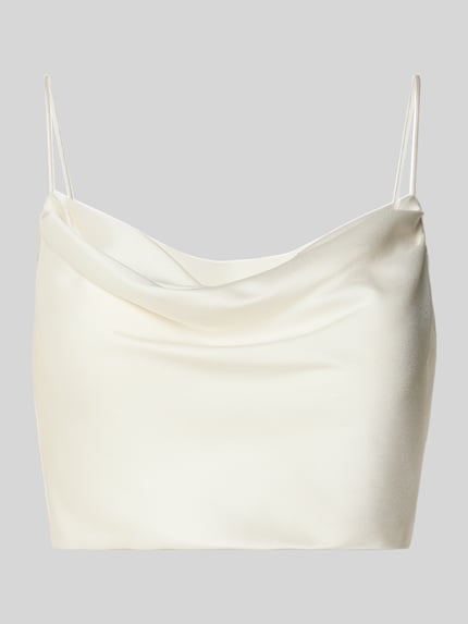 Cropped Trägertop mit Wasserfall-Ausschnitt Shop The Look MANNEQUINE