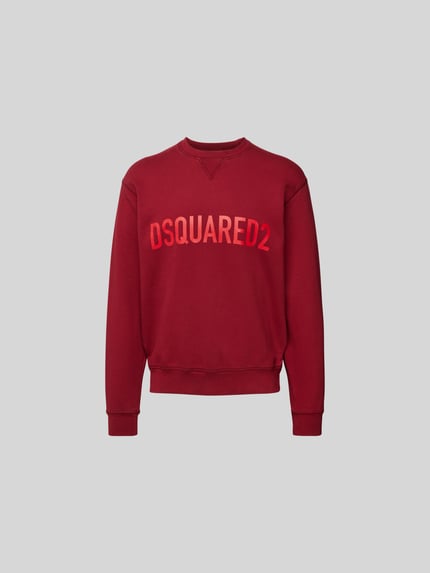 Dsquared2 Sweatshirt met labelprint Bordeaux - 2