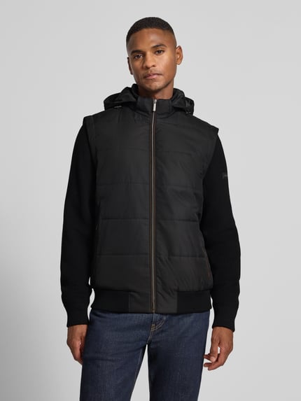 bugatti Regular Fit Steppjacke mit abnehmbaren Ärmeln Black 4