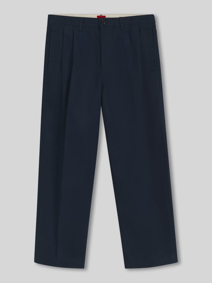 HUGO Baggy Fit Weite Hose aus reiner Baumwolle Modell 'HUGO 249' Jeansblau 2
