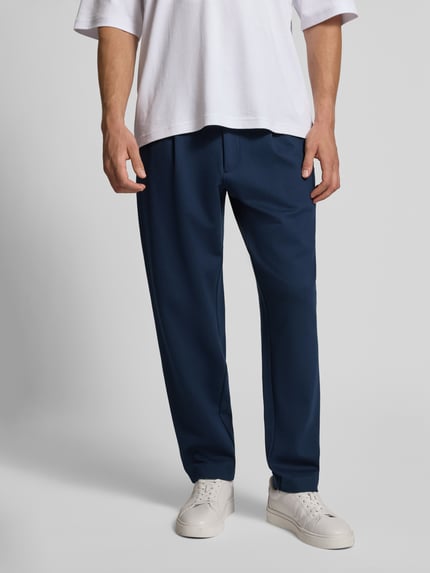 CK Calvin Klein Slim Tapered Fit Stoffhose mit Bundfalten Marine 4