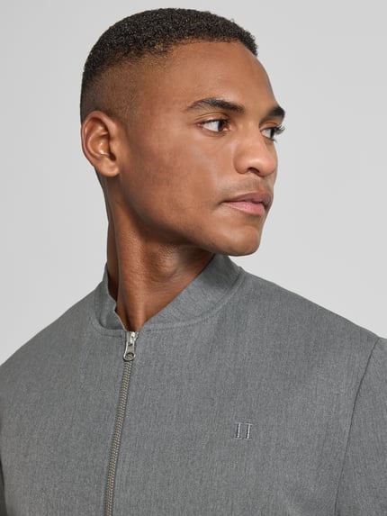 Les Deux Jacke mit Stehkragen Modell 'Como' Mittelgrau Melange 3