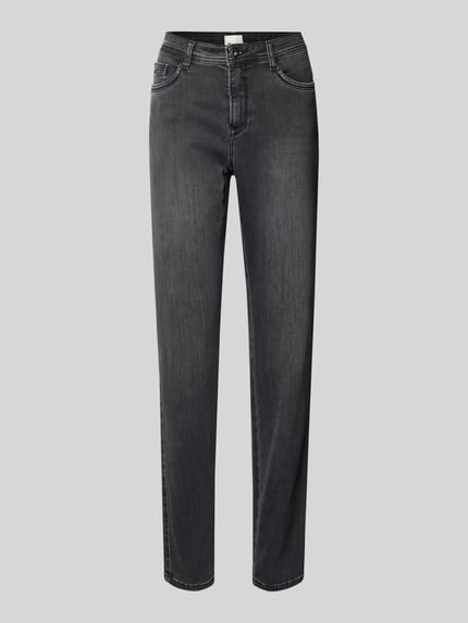 Brax Slim fit jeans in used-look, model 'MARY THERMO' Donkergrijs - 2