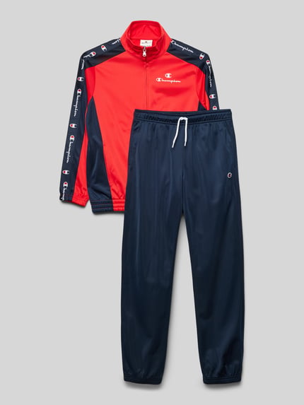 Champion Trainingsanzug mit Label-Details Rot 1