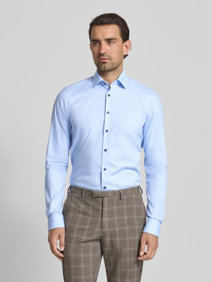 OLYMP Level 5 Slim Fit Businesshemd mit extra langem Arm Bleu 4