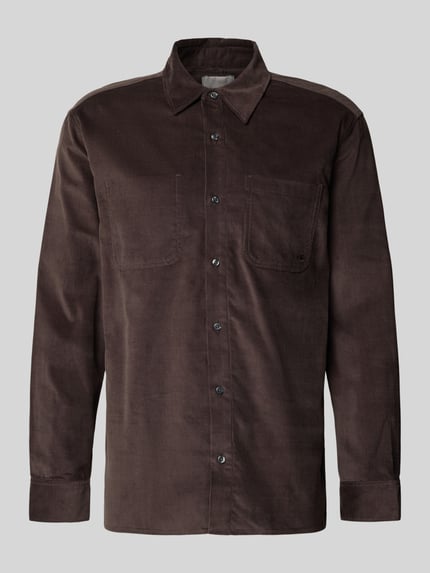 Calvin Klein Jeans Easy fit corduroy overhemd met borstzakken Donkerbruin - 2