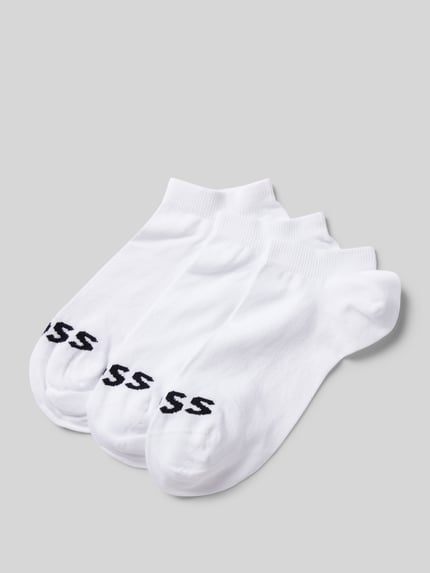 BOSS Sneakersokken met labeldetail in een set van 3 paar Wit - 1