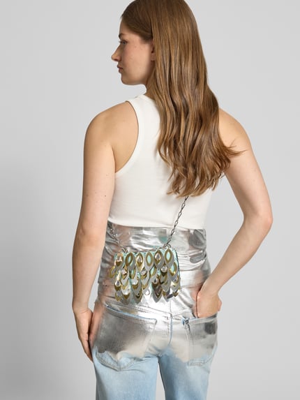 Rabanne Handtasche mit abnehmbarem Tragehenkel Silber 1