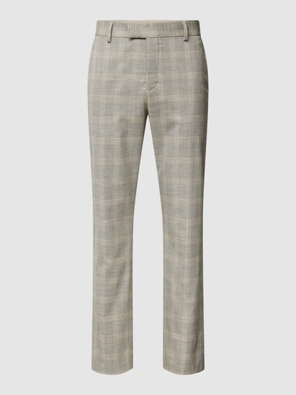 Selected Slim Fit Anzughose mit Glencheck-Muster Modell 'NEIL' Sand 2
