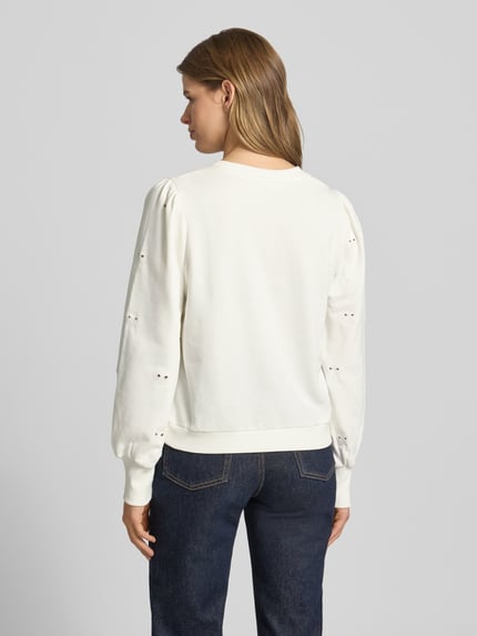 ONLY Regular Fit Sweatshirt aus Baumwoll-Mix Modell 'FEMME' Offwhite 5