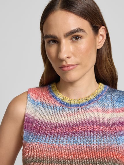 LOLLYS LAUNDRY Strickshirt mit Rundhalsausschnitt Modell 'Dova' Orange 3
