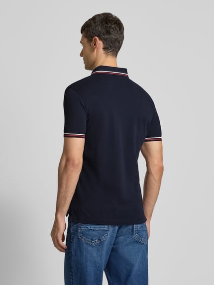 Tommy Hilfiger Slim fit poloshirt met logostitching Marineblauw - 5