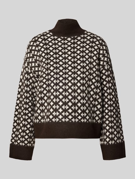 VERO MODA Pullover mit Rollkragen Modell 'VMBIRCH' Schoko Melange 1