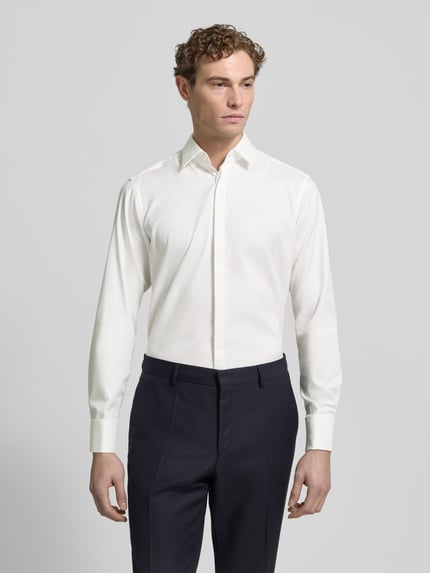 Jake*s Regular Fit Smokinghemd aus Feintwill Ecru 4