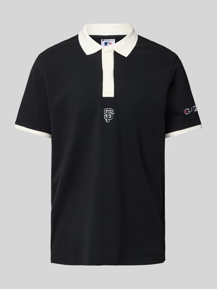 Champion Poloshirt mit Label-Stitching Black 2