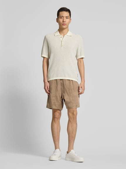 HUGO Regular Fit Shorts mit fixierten Bügelfalten Modell 'Ravis' Hellbraun 1