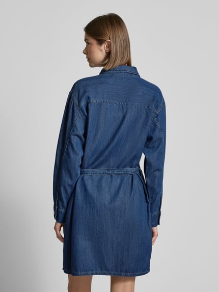 Calvin Klein Jeans Knielanges Jeanskleid mit Brusttasche Marine 5