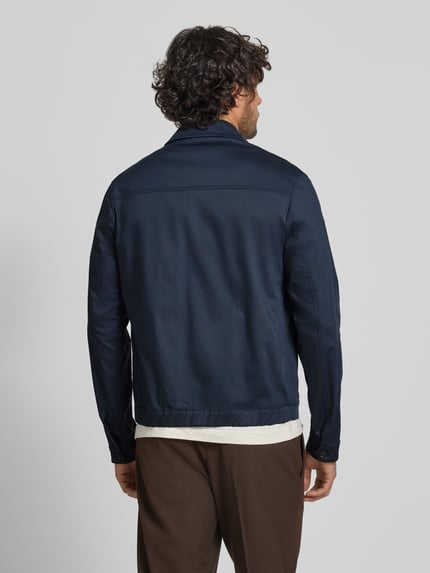 Manuel Ritz regular fit hemdjack met borstzak Marineblauw - 5