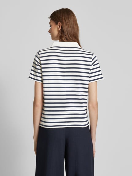 Luisa Cerano T-shirt z kołnierzykiem koszulowym Złamany biały 5