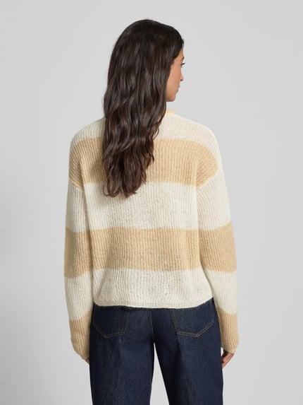 MM by Max Mara Regular fit gebreid jack met wol, model 'MALOU' Beige - 5