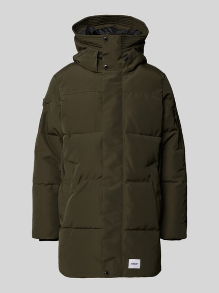 khujo Regular Fit Puffer Jacket mit Logo-Patch Modell 'Zeno' Oliv 2