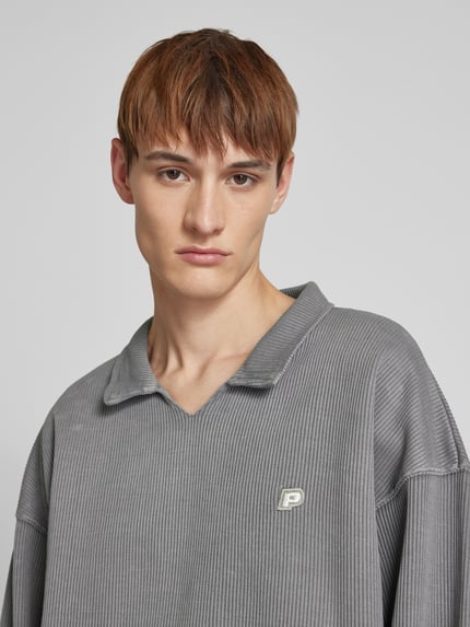 PEGADOR Longsleeve mit V-Ausschnitt Taupe 3