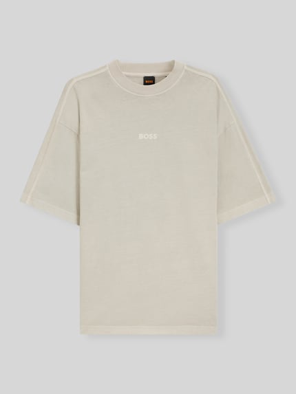 BOSS Orange relaxed fit T-shirt van puur katoen model 'TE_TILE' Beige - 2