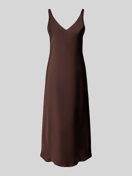regular fit midi-jurk met V-hals Shop The Look MANNEQUINE
