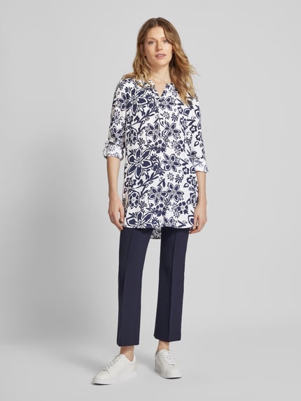 Christian Berg Woman Blusenshirt mit V-Ausschnitt Dunkelblau 1
