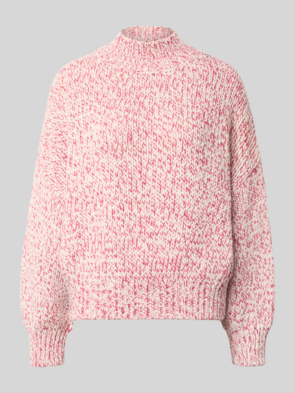 Rich & Royal Gebreide pullover met opstaande kraag Rood - 2