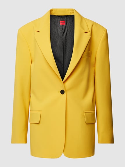 HUGO Blazer met klepzakken, model 'Agura' Donkergeel - 2