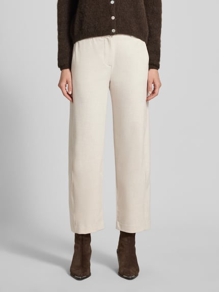 OPUS PANTS Straight Leg Stoffhose mit Paspeltasche am Gesäß Modell 'Mette' Beige 4